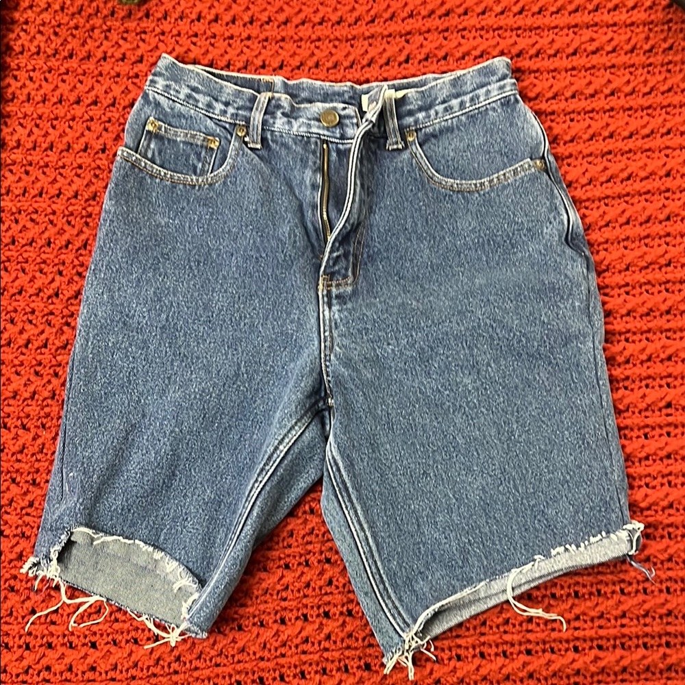 Blue Denim Cutoff Shorts